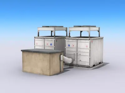 Cooling Units Free low-poly 3D model