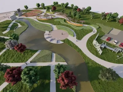 public park-Private Park Landscape 3D model