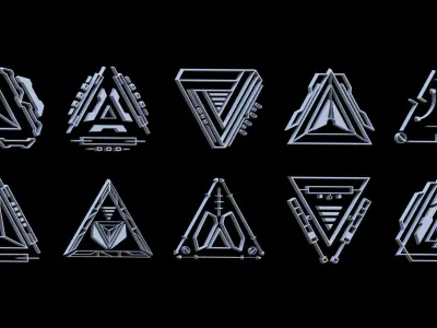 Sci-fi Hologram Base Mesh Vol 3 3D model