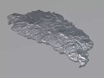 Dominica Country Terrain 3D model