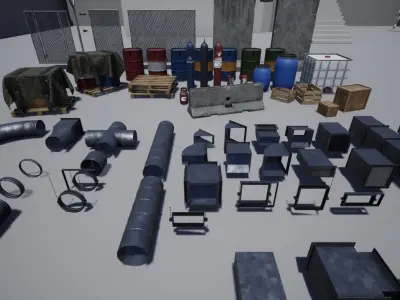 Props Pack 1 Low-poly 3D model