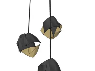 Tuell And Reynolds Galapagos Cluster Pendant Light 3D model