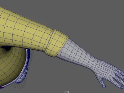 Cartoon Old Man  Character 3D Model Low-poly 3D model