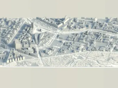 Berlin City Low-poly 3D model