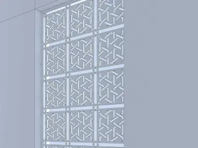 3d screen window with pattern Low-poly 3D model
