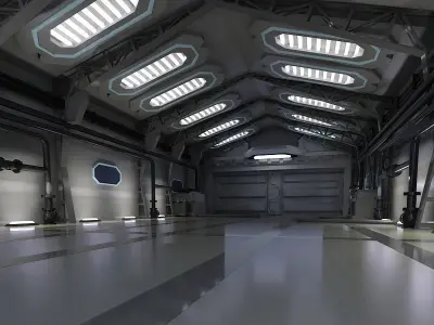 spaceship space station futuristic t sci-fi fantasy 3D model