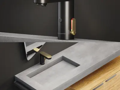 Arblu Lineo Vanity unit with doors 3D model