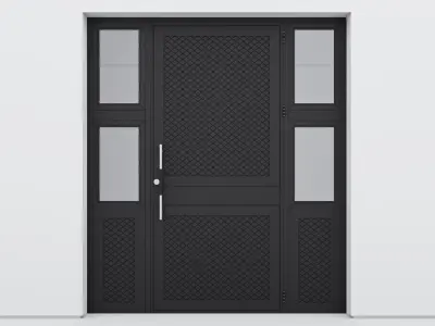 Aluminium door 90 3D model