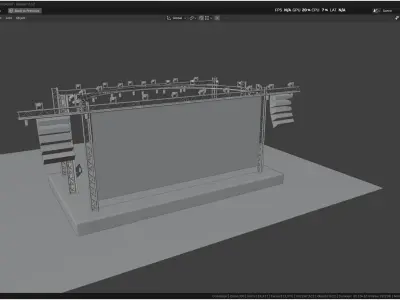 Entertainment Concert Event Stage 3D model