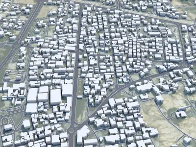 Riffa Bahrain 15km Low-poly 3D model