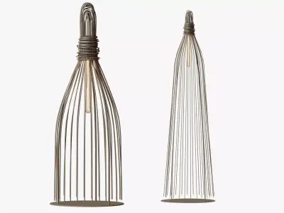 Searchlight Caraffe Floor lamp and Table lamp 3D model