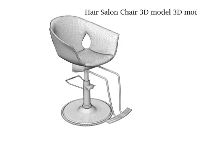 Hair Salon Chair 3D model 3D model 3D model