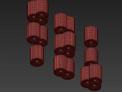 CENTRSVET set of different colored ceiling lights 3D model