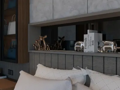 Bedroom - Contemporary Style Blender - Fbx - Obj 3D model