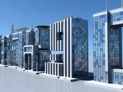 Numbers Skyscrapers 3D model