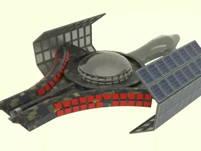 Jupiter - 800 Spaceship  Low-poly 3D model