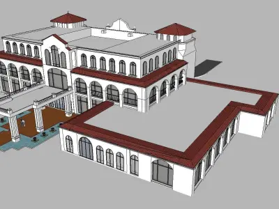 vacation spot-Resort-Fashion Leisure Hotel-0203 3D model