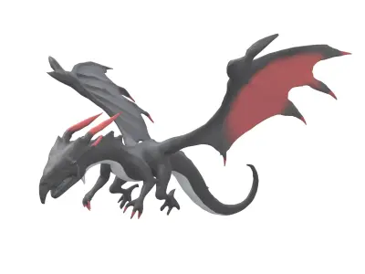 Sky Dragon Character v1 002 Low-poly 3D model