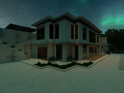 Casa Scene-villa-modern house 3D model 71