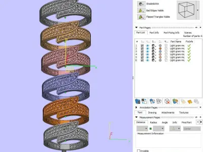Women Wedding Engagement Ring 61 3D print model