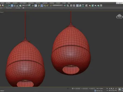 Allegretto Drum Pendants Light Low-poly 3D model