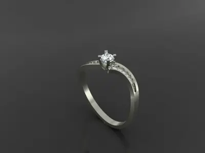 Refined Women Band Featuring Twisted Lines and Delicate Details 3D print model
