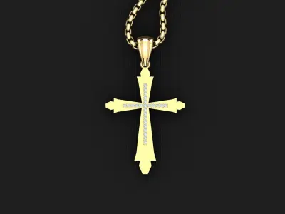 Cross Light Gold 3CP014 3DM STL 3D model