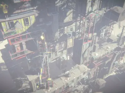 cyberpunk - Fog City HDRP Low-poly 3D model