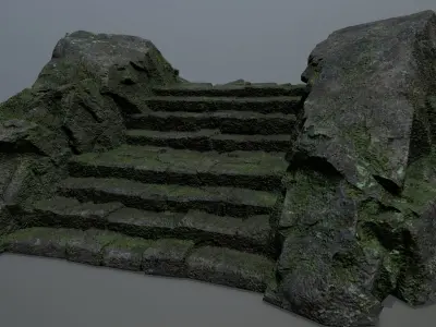 Rock Gate Low-poly 3D model
