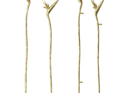 Door handles Strelitzia 3D model