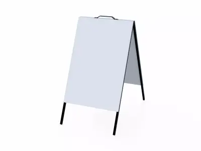 Customizable A-Frame Sign Low-poly 3D model