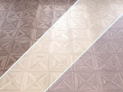 Parquet - Laminate - Wooden floor 3 in 1 Low-poly 3D model 2