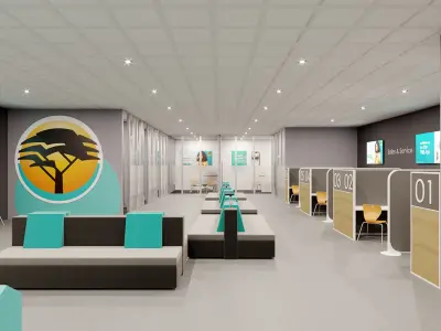 Corona - C4D scene files - FNB Bank 3D model