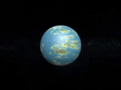 Alien Planet 01 Low-poly 3D model