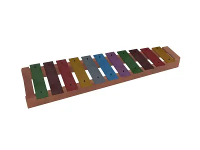 Glockenspiel V1 004 Low-poly 3D model