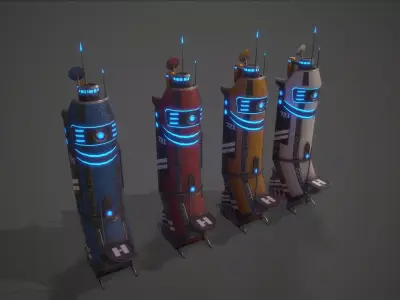 Sci-Fi Building-01 Low-poly 3D model