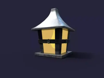 Old Street Light  Low-poly Low-poly 3D model