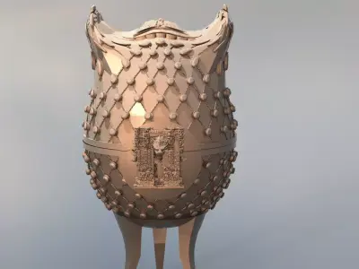Golden emperor egg 3D model