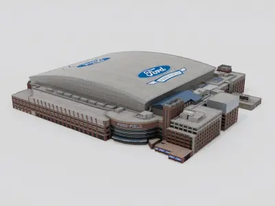 Ford Field Stadium 3D model