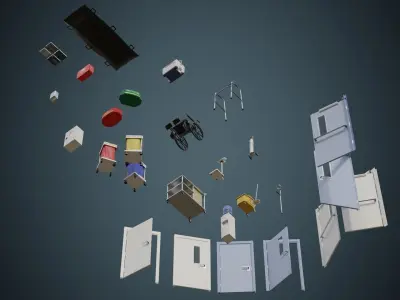 Hospital Props Collection 2A 3D Model Pack