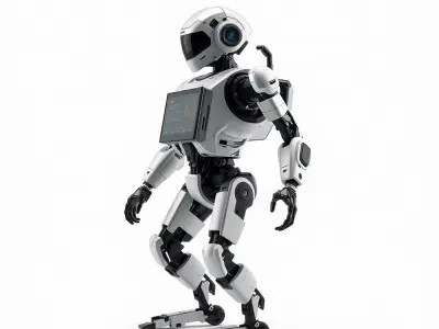 Cybernetic Repair Unit Humanoid model pack Low-poly 3D model