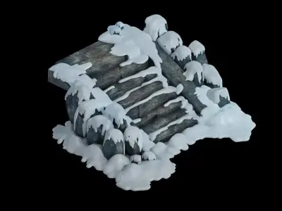 Kunlun Snow Mountain - Stone Ladder 69 3D model