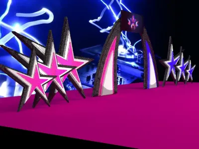 Superstars Stage Low-poly 3D model