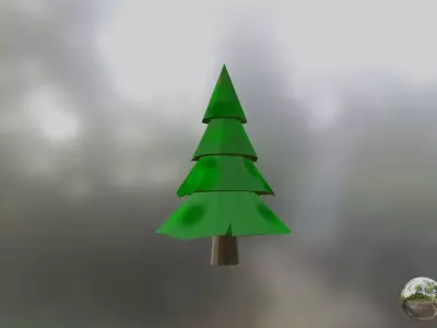 Low Poly Pine Tree Free 3D model