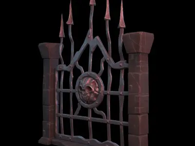 Fantasy gate 3D model