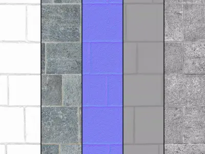 Mrf Pavement Set34 Low-poly 3D model