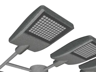 Concrete Lamp Post - Light Pole - Light Post - Street Light 16 3D model