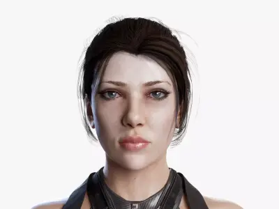 Female Sci Fi Soldier Low-poly 3D model