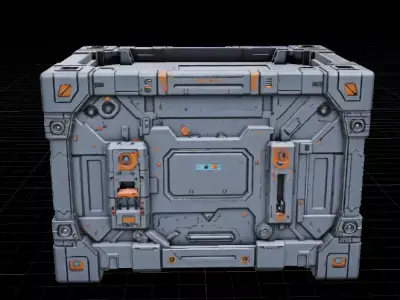 Stylized Modular Crate Game Ready Environment 3D Model Low-poly 3D model