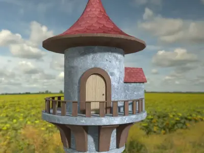 Fairy Tower Free low-poly 3D model